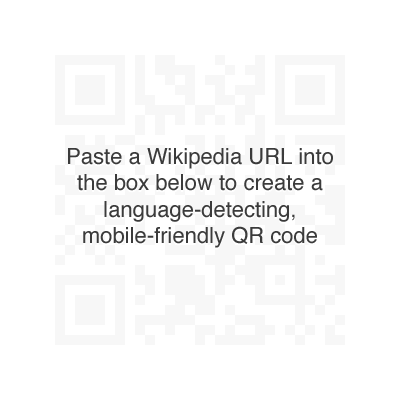 Paste a Wikipedia URL into the box below to create a language-detecting mobile-friendly QR code